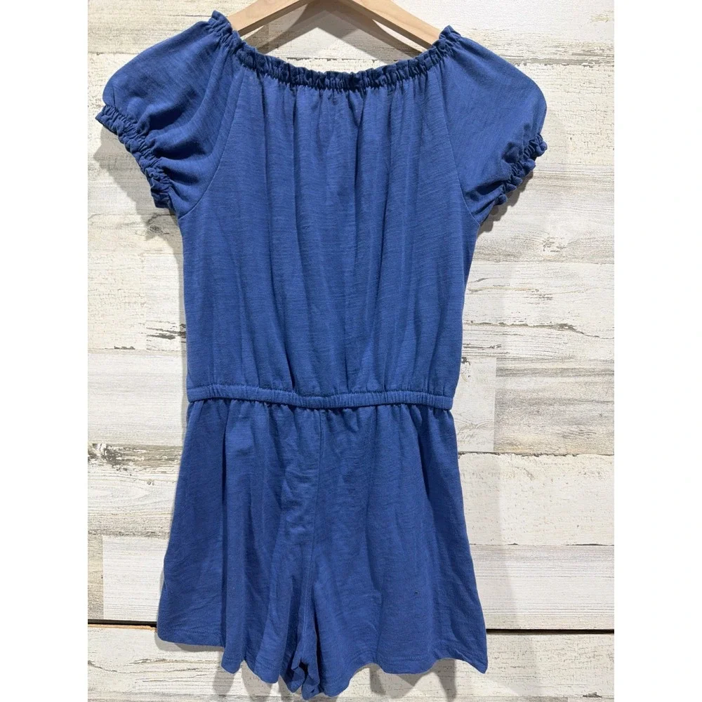 Art Class Old Navy Romper Bundle Girls 10/12 Blue Striped Summer Boho EUC